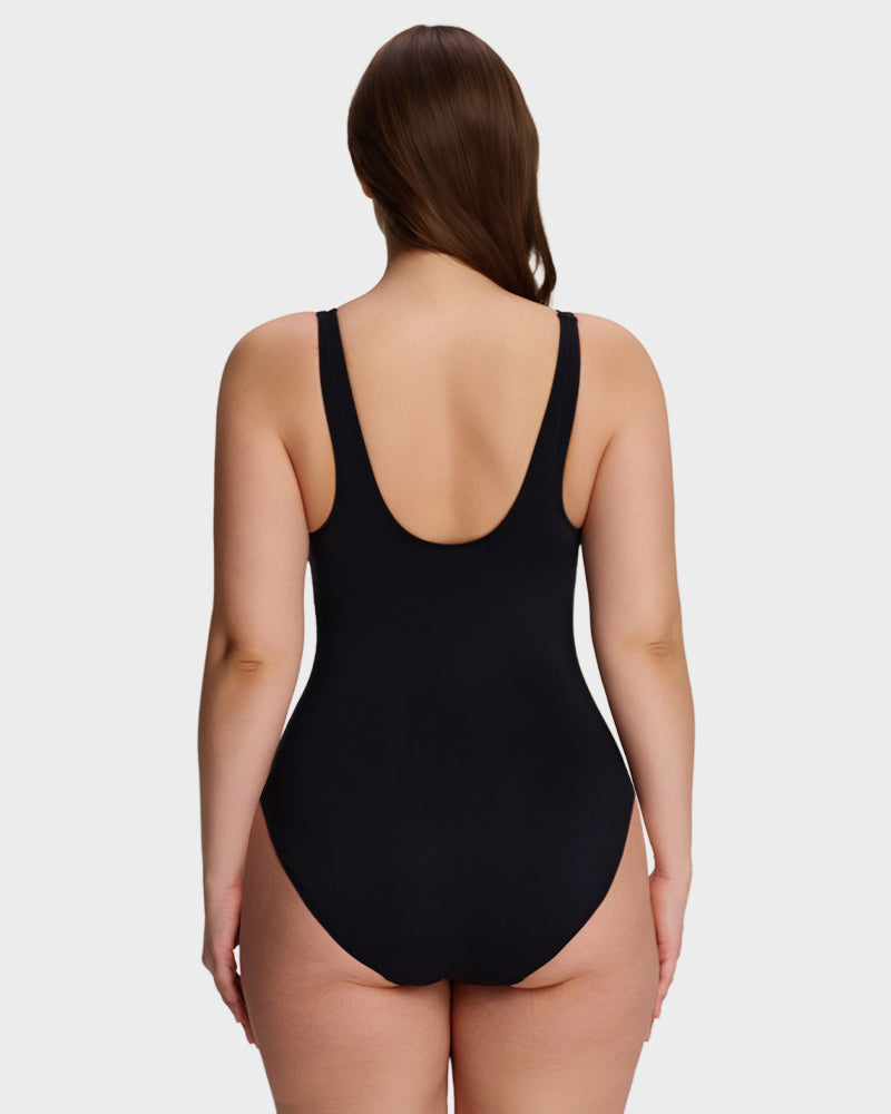 Plunge Underwire Tummy Control One-Piece Swimsuit-7