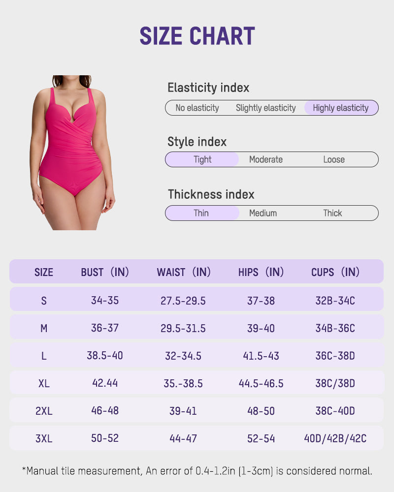 Plunge Underwire Tummy Control One-Piece Swimsuit-18
