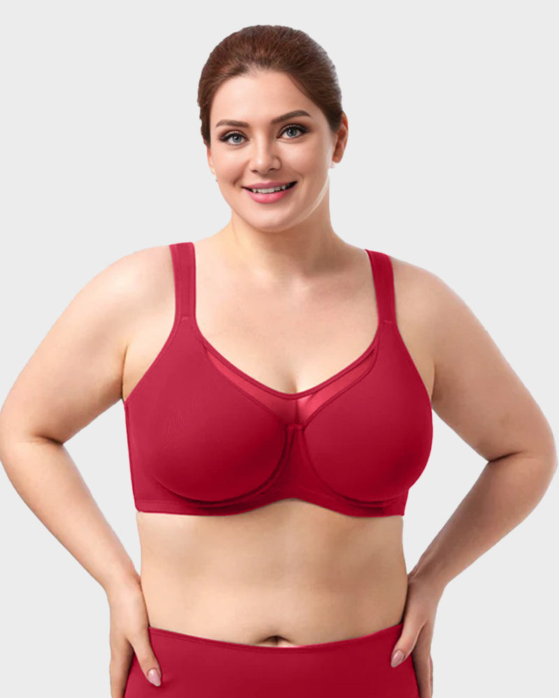 Plus Size Cooling Full Coverage Minimizer Bra-14