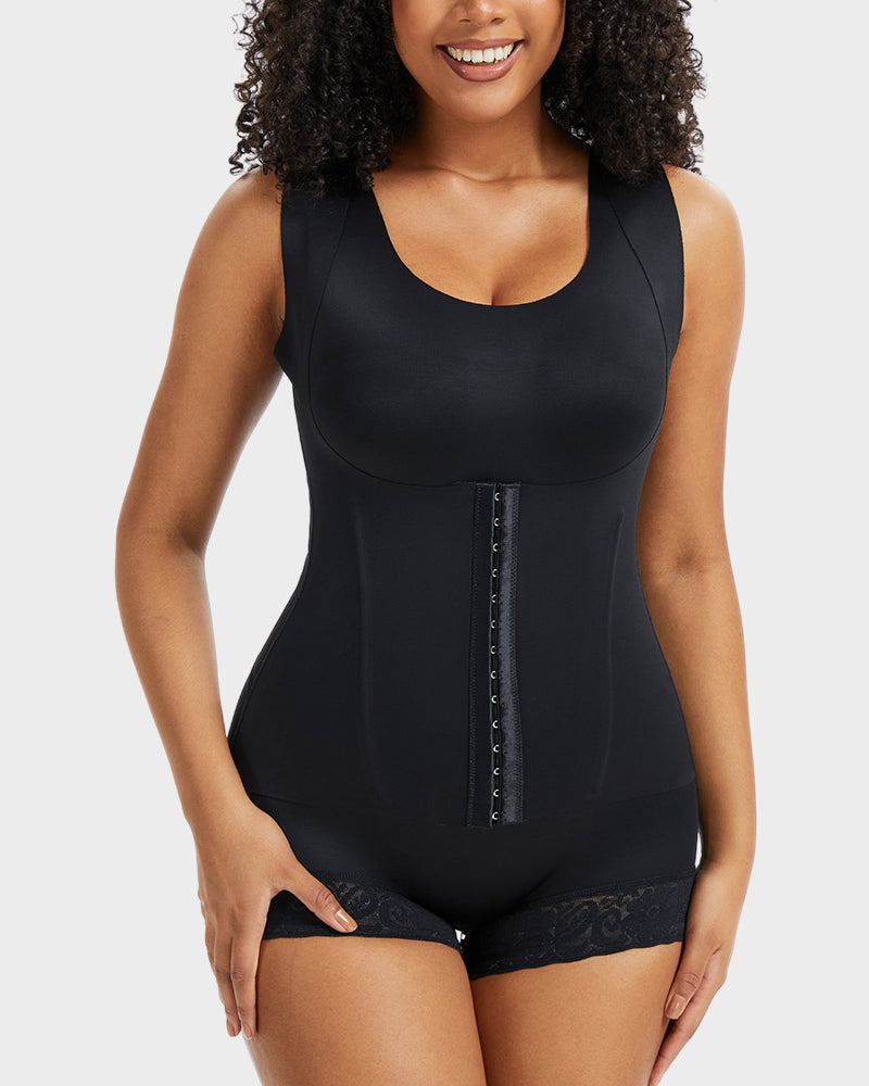 Double-Layer PowerMesh Tummy Sculpt Bodysuit-16
