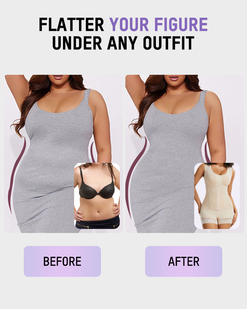 Double-Layer PowerMesh Tummy Sculpt Bodysuit-11