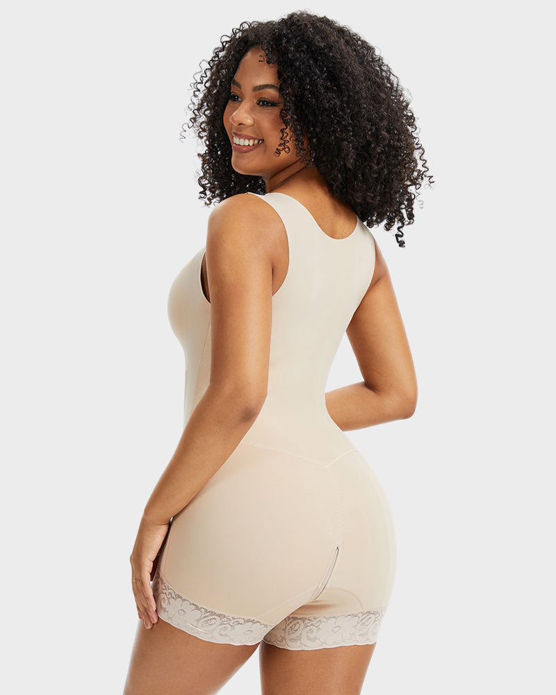 Double-Layer PowerMesh Tummy Sculpt Bodysuit-2