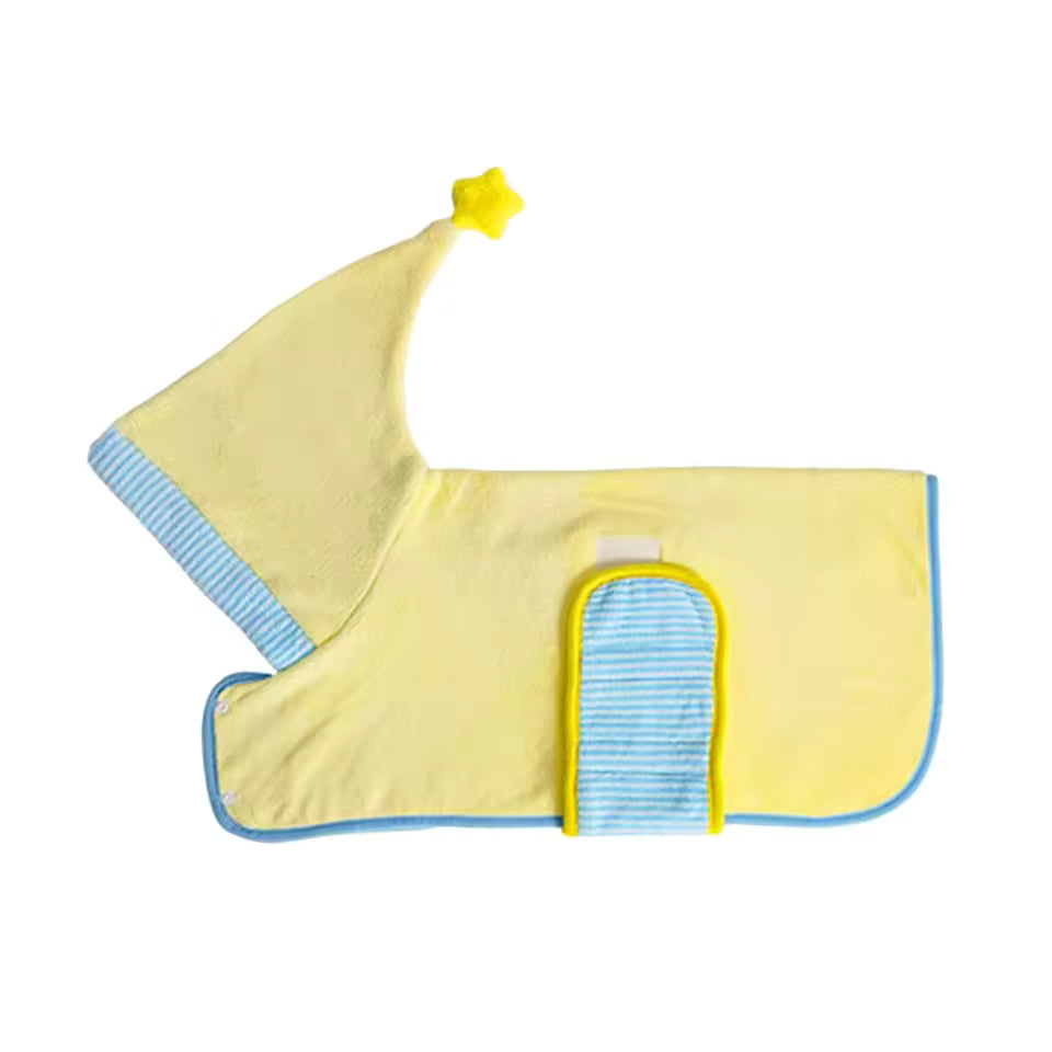 Cute Quick-drying Dog Bathrobe Absorbent Soft Puppy Robe Nightwear Pet Bathing Supplies Dog Towel for Small Large Dog-2