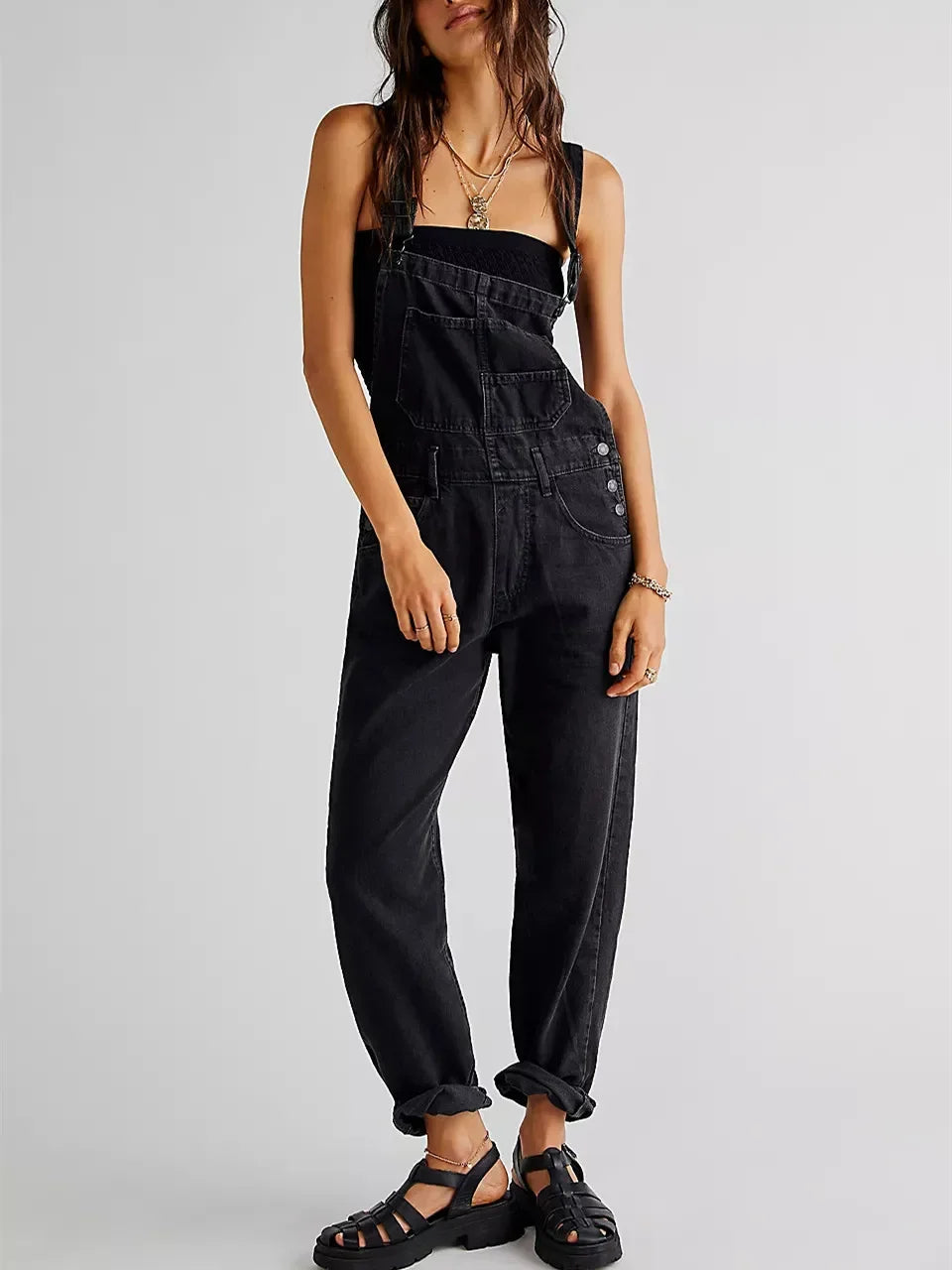 Riley | Classic Bib Denim Overalls-6