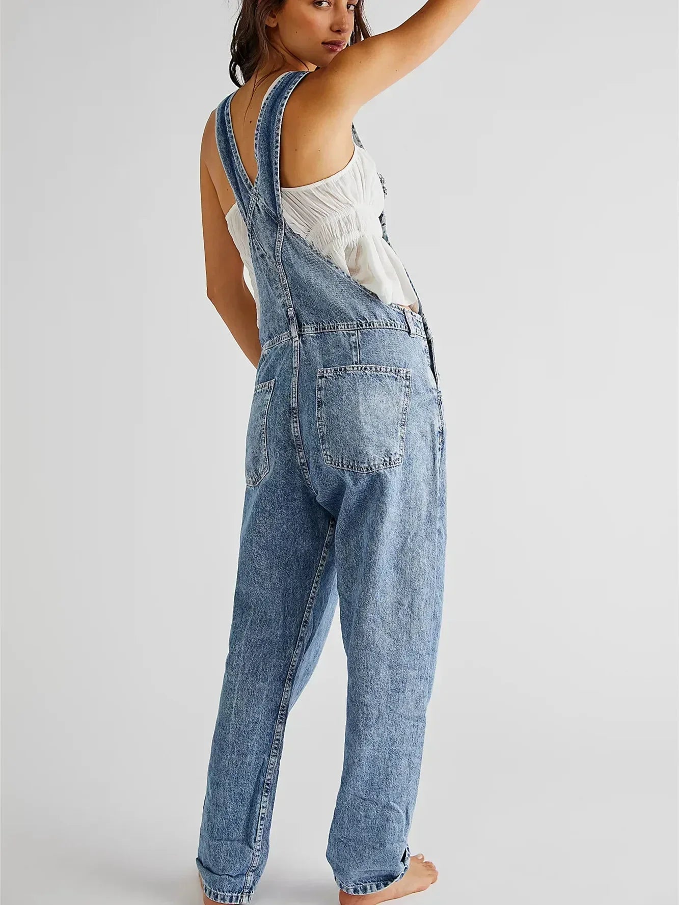 Riley | Classic Bib Denim Overalls-5