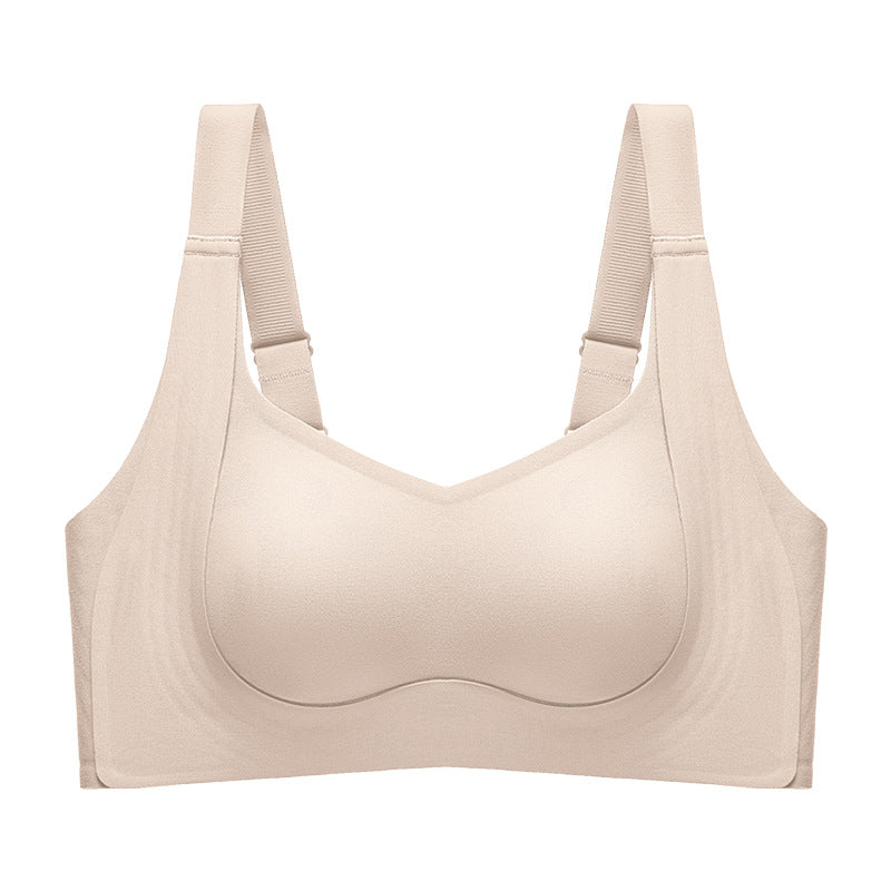 Women Wireless Push Up Jelly Bra Supportive Seamless Bras-9