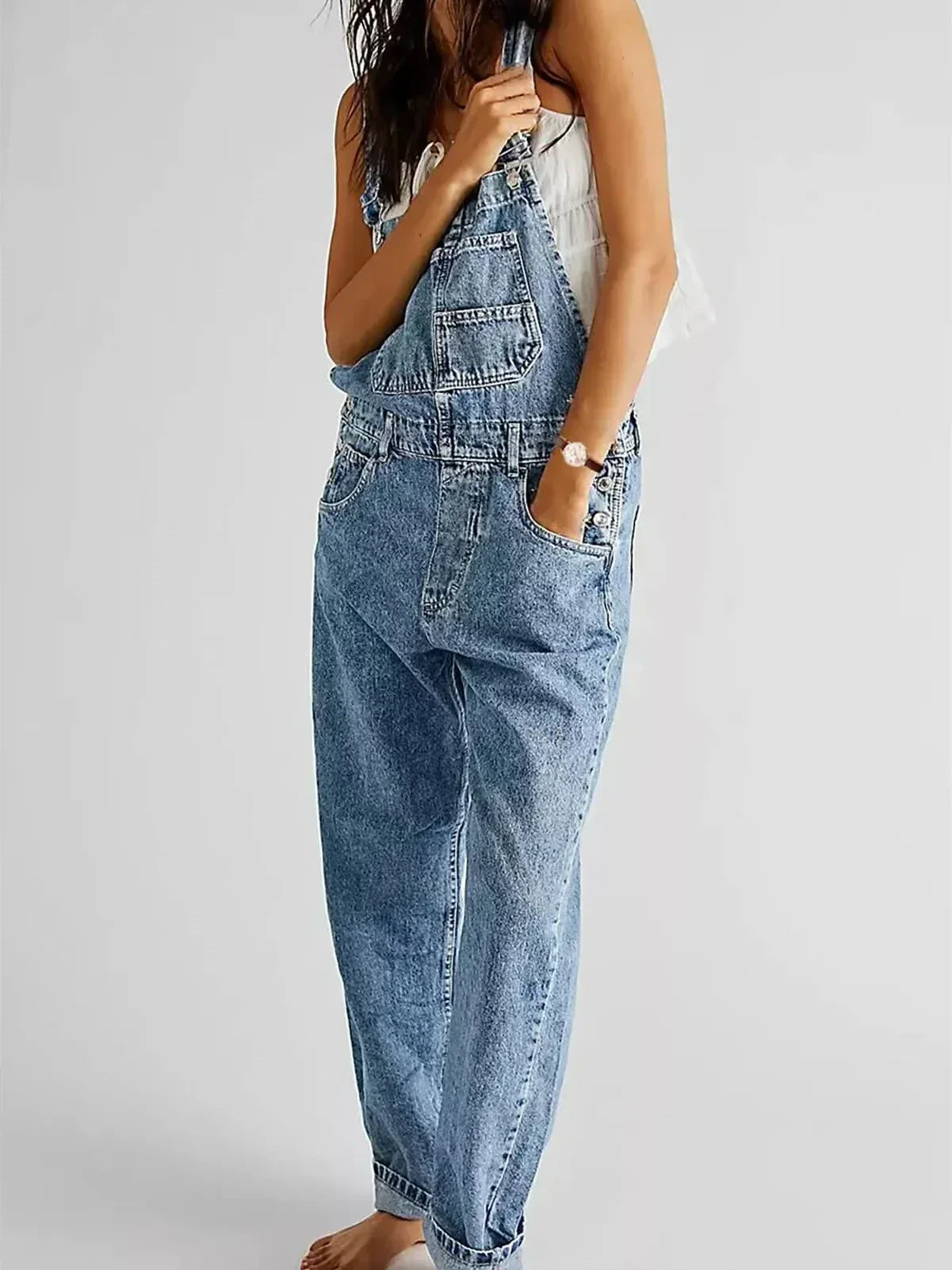 Riley | Classic Bib Denim Overalls-4
