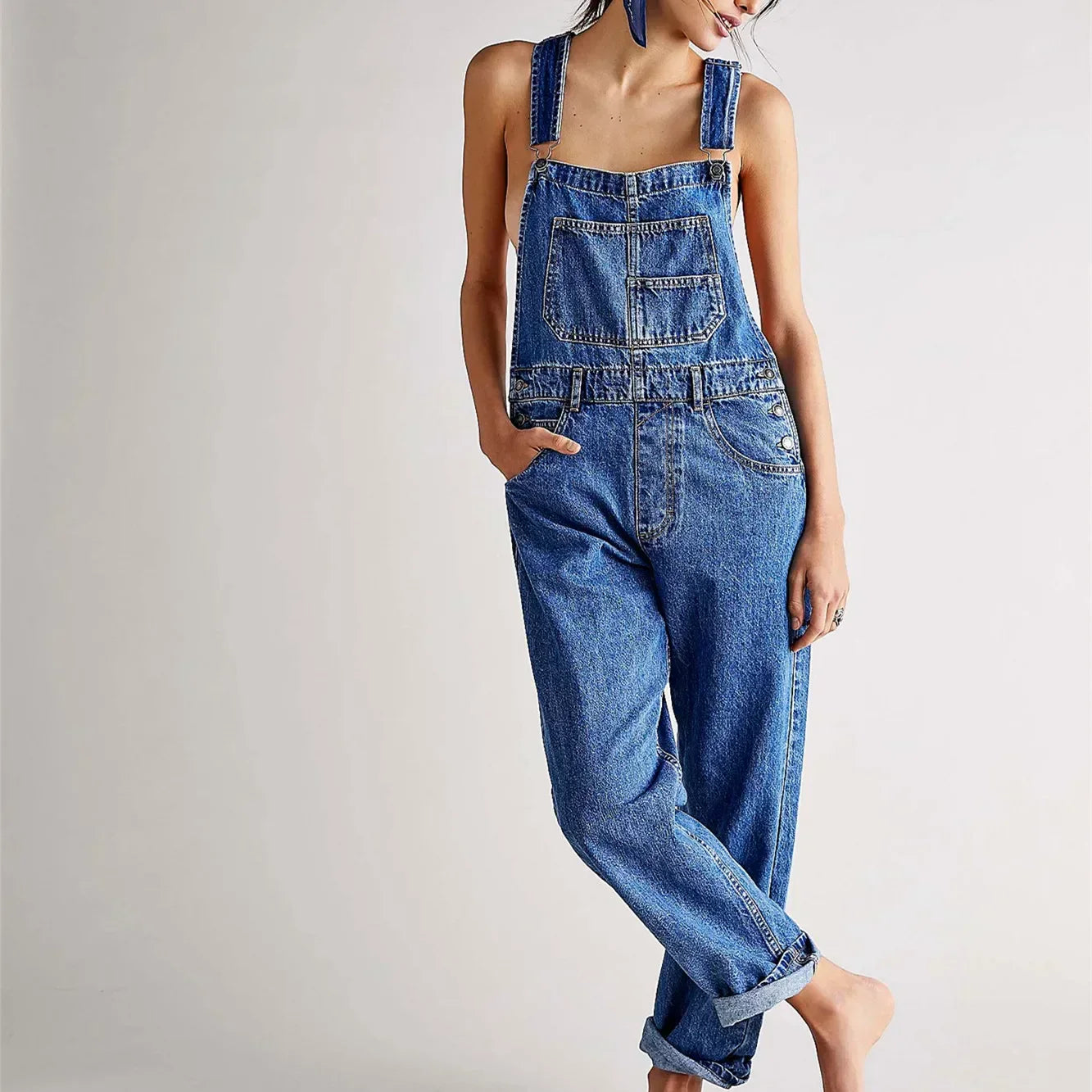 Riley | Classic Bib Denim Overalls-3