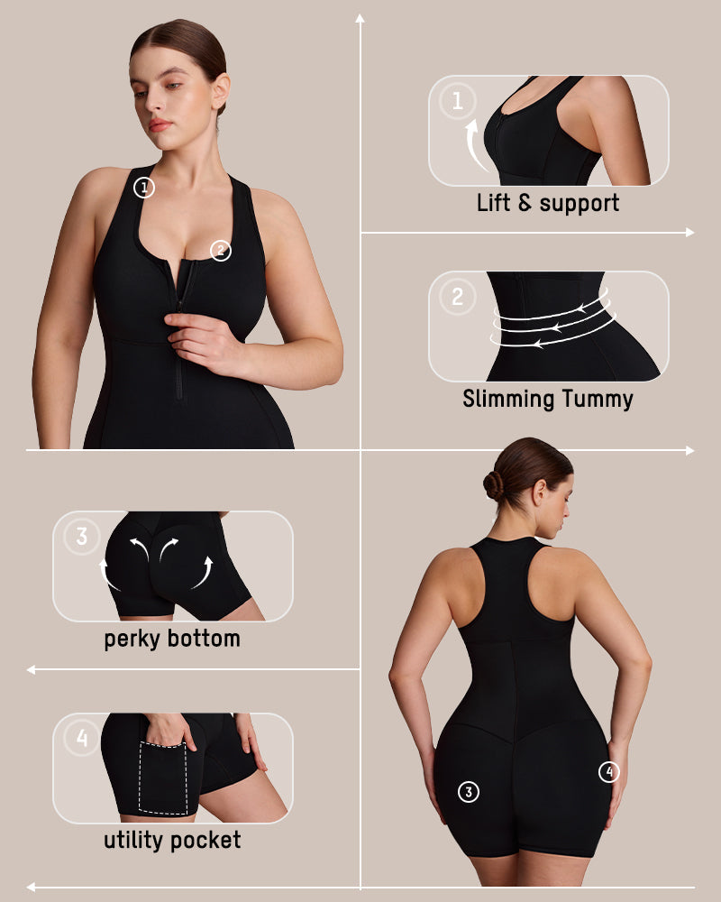Sculpt & Sweat Sauna Workout Romper-11