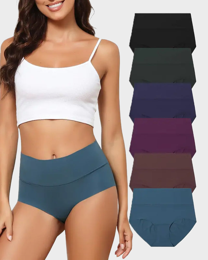 Seamless High-Waist No Show Comfort Panties (6 Pack)-1