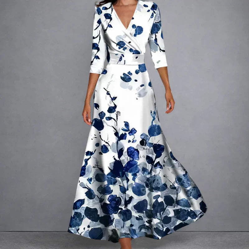 CALLA | Sculpting Floral Maxi Dress for Elegant Confidence-1