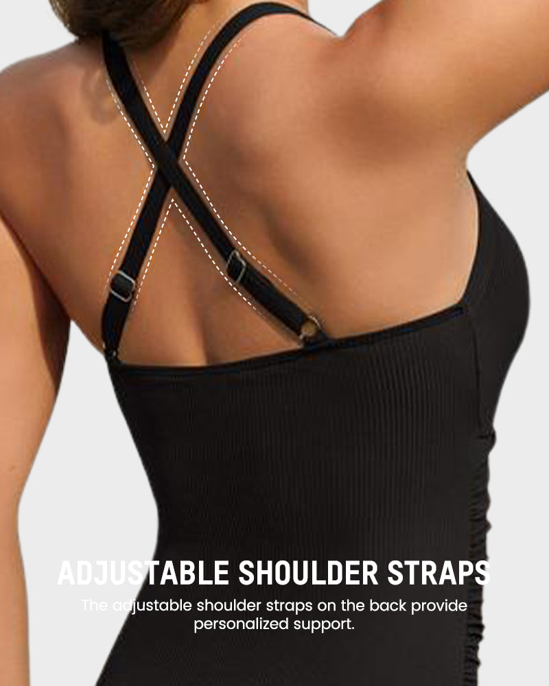 Slimming Tummy Control Ruched One-Piece Swimsuit-4