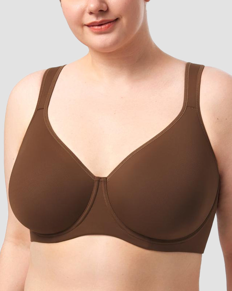 Soft Plus Size Full Coverage Unlined Minimizer Bra-2