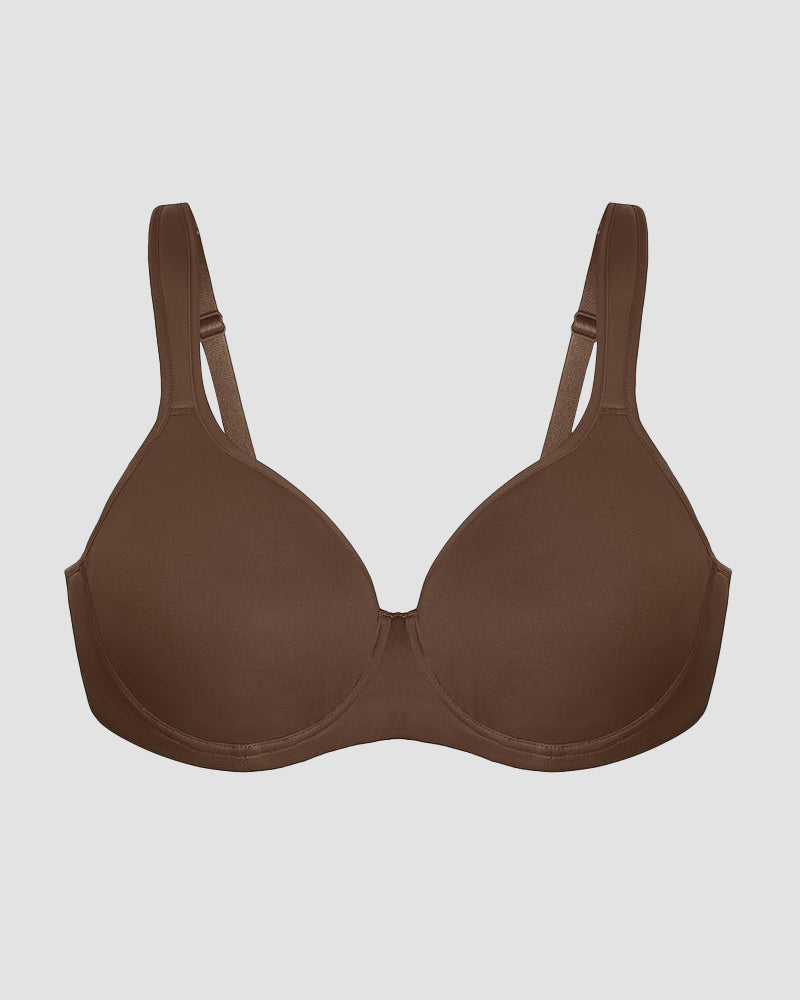 Soft Plus Size Full Coverage Unlined Minimizer Bra-5