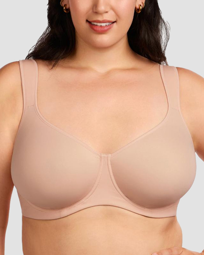 Soft Plus Size Full Coverage Unlined Minimizer Bra-3