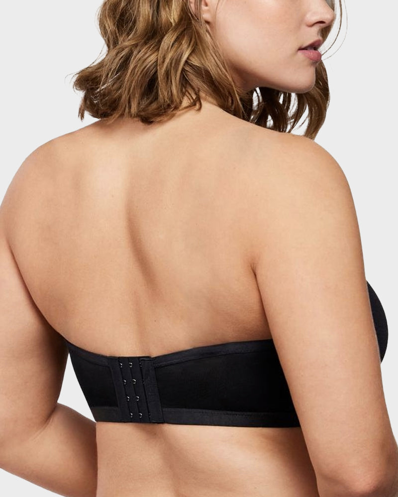 Strapless Mesh Underwire Balconette Bra-5