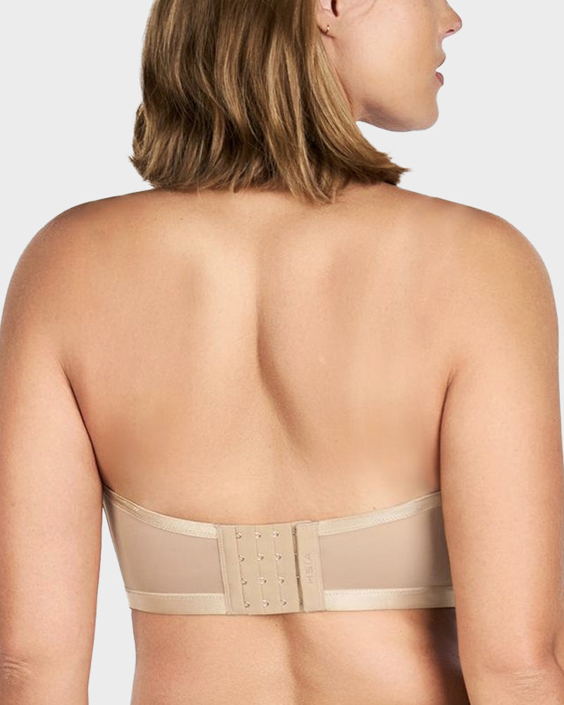 Strapless Mesh Underwire Balconette Bra-3
