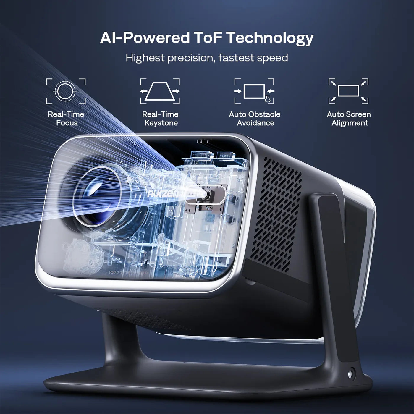 Aurzen BOOM mini Google TV Smart Projector-12