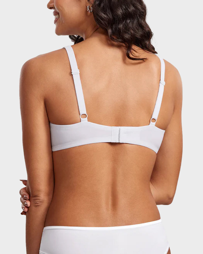 Underwire Support Seamless Unlined Balconette Bra-9