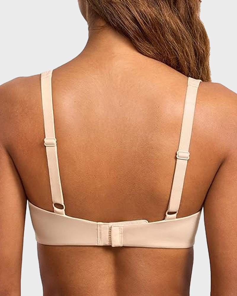 Underwire Support Seamless Unlined Balconette Bra-19