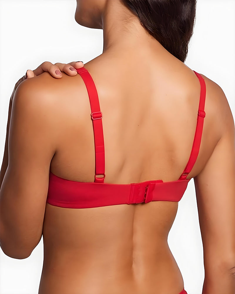 Underwire Support Seamless Unlined Balconette Bra-15