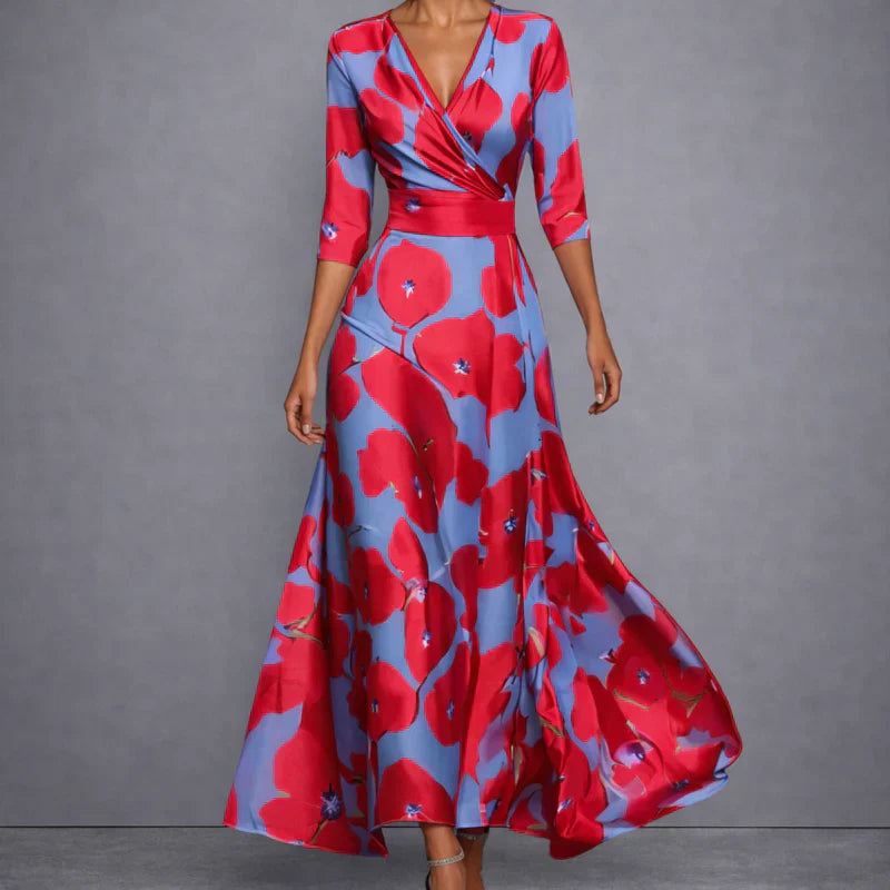 CALLA | Sculpting Floral Maxi Dress for Elegant Confidence-3