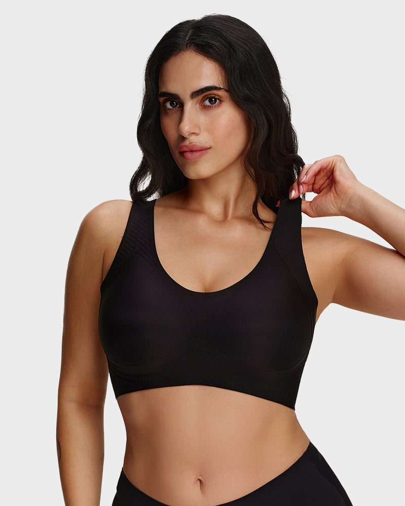 Wide-Strap Wireless Full-Cover Tank Bra-8