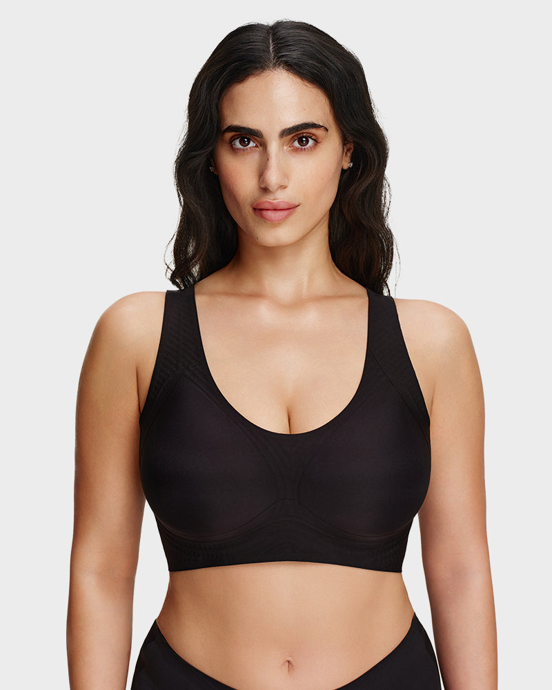 Wide-Strap Wireless Full-Cover Tank Bra-7