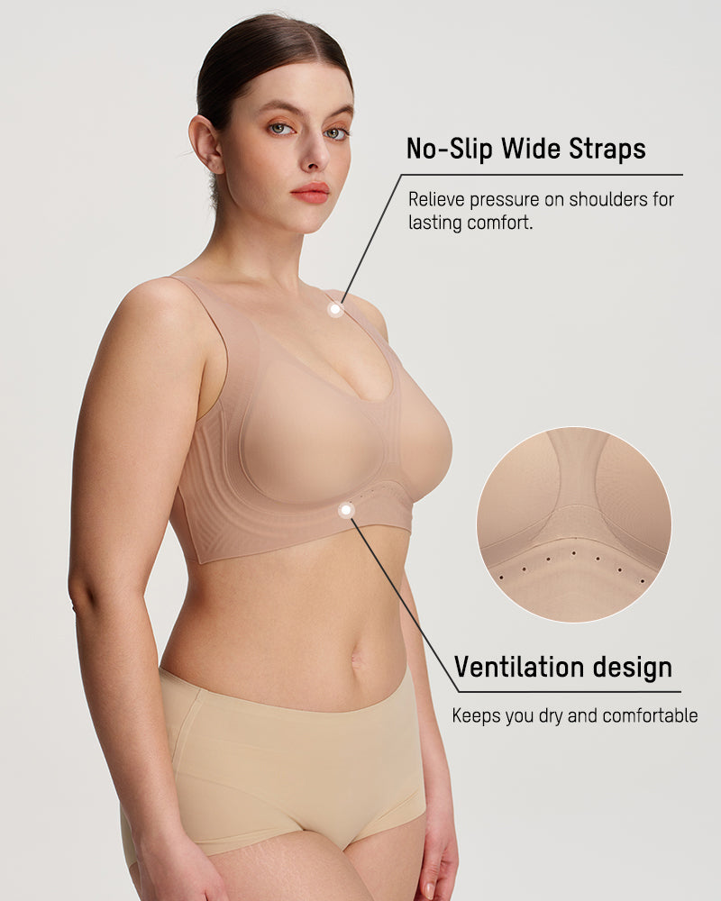 Wide-Strap Wireless Full-Cover Tank Bra-5