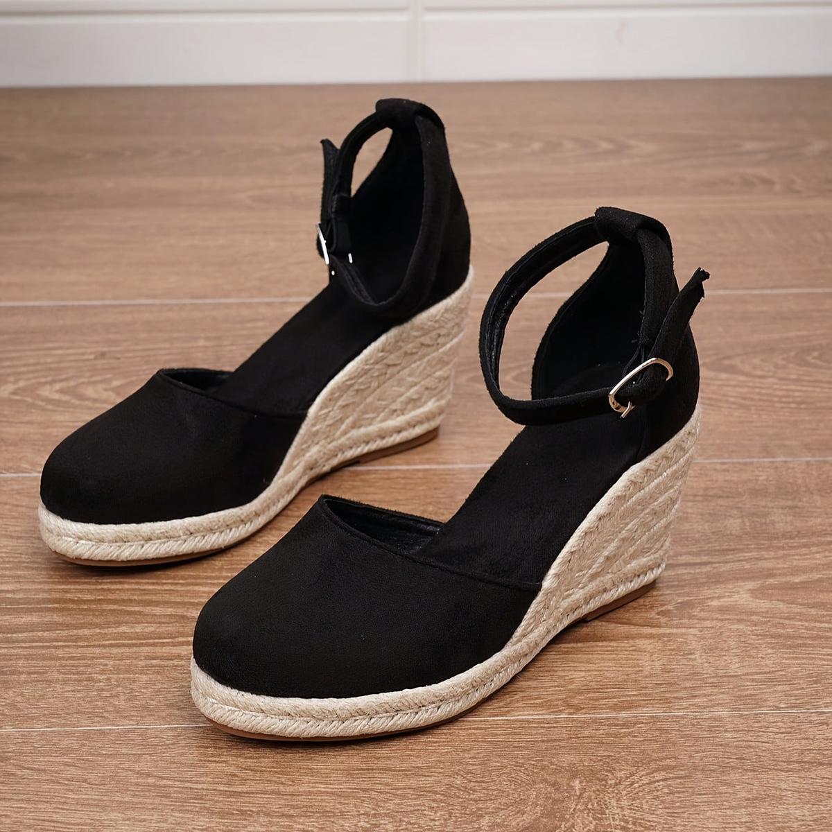 Samantha | Women’s Closed Toe Buckle Wedge Sandals-2