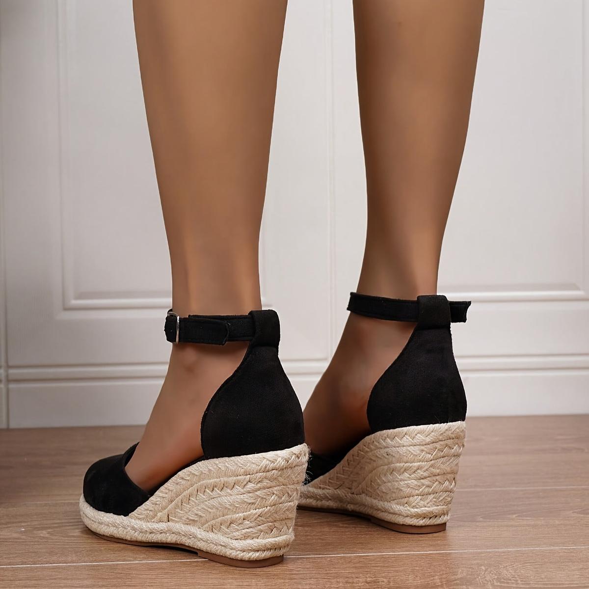 Samantha | Women’s Closed Toe Buckle Wedge Sandals-3