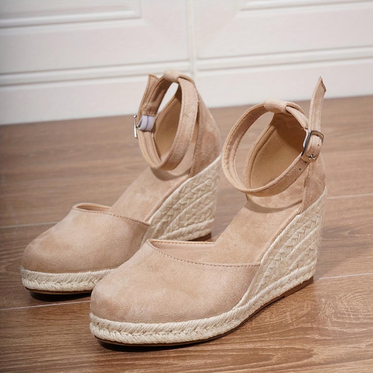 Samantha | Women’s Closed Toe Buckle Wedge Sandals-5