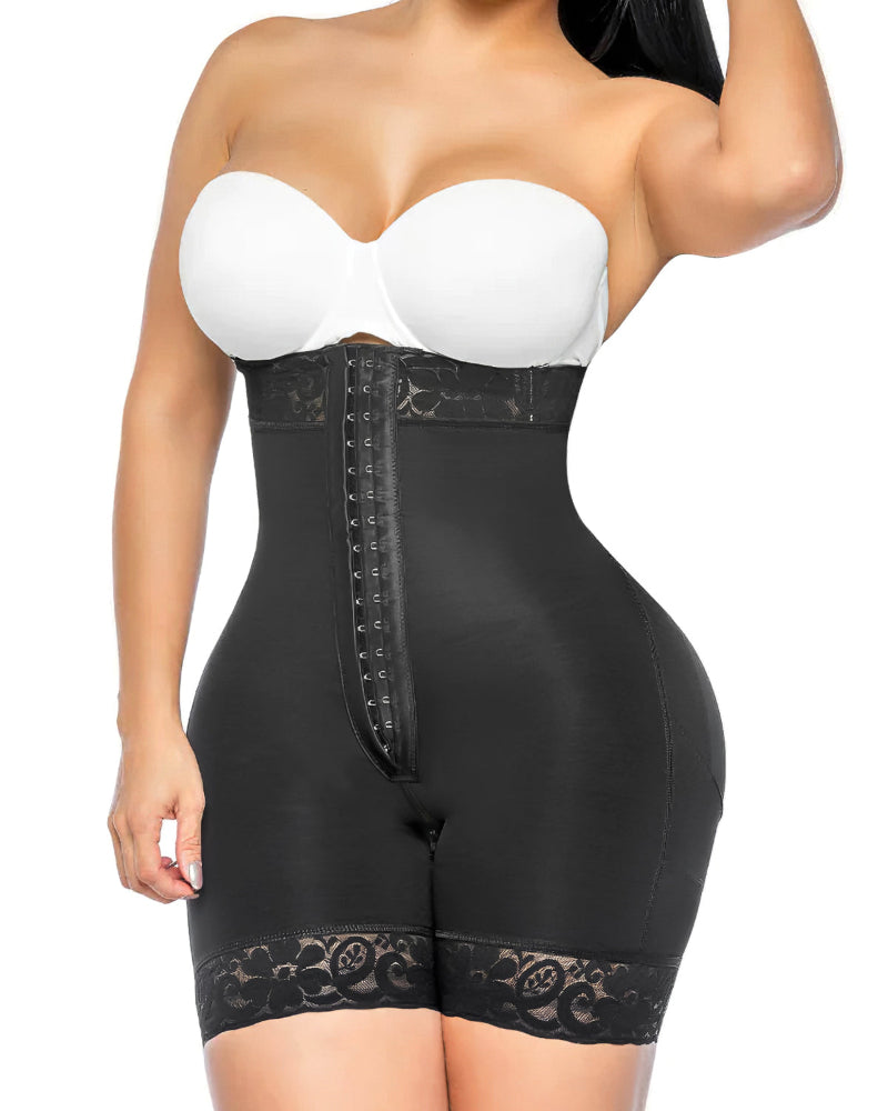 Tummy Control Shapewear for Women Fajas Colombianas Body Shaper Shorts with Zipper Crotch-1