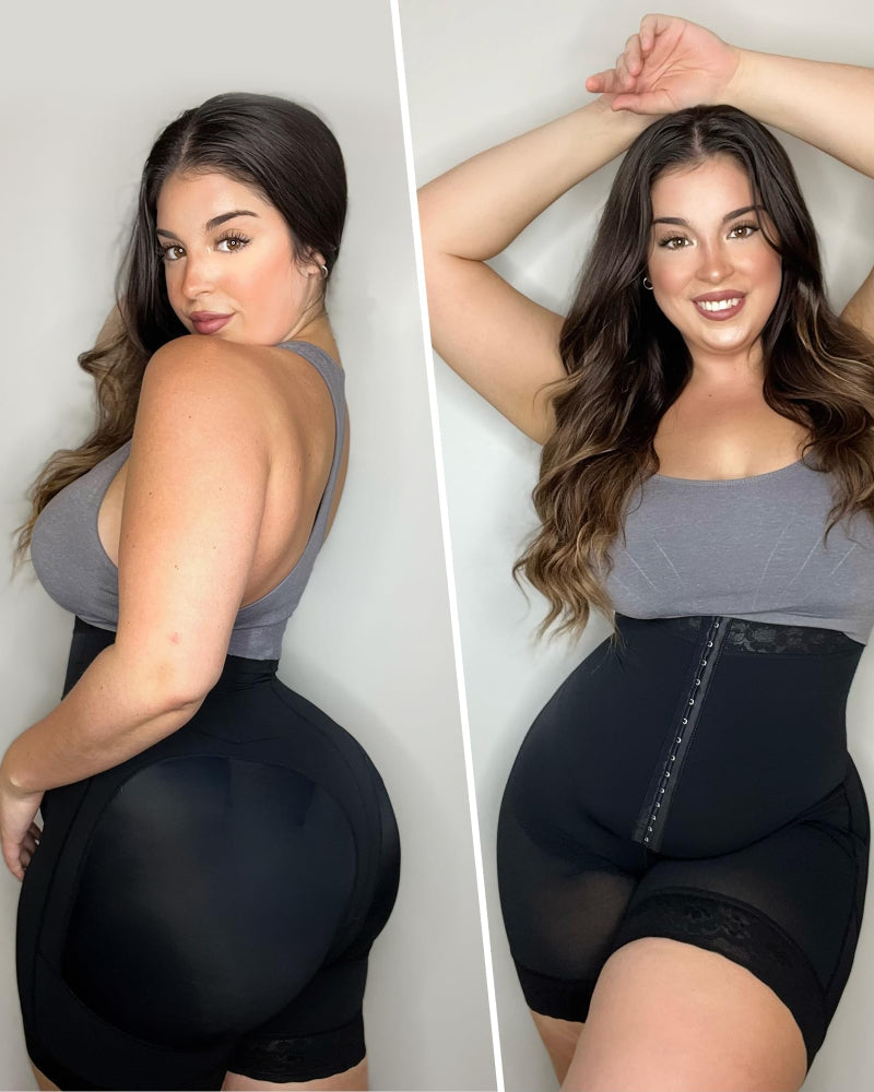 Tummy Control Shapewear for Women Fajas Colombianas Body Shaper Shorts with Zipper Crotch-7