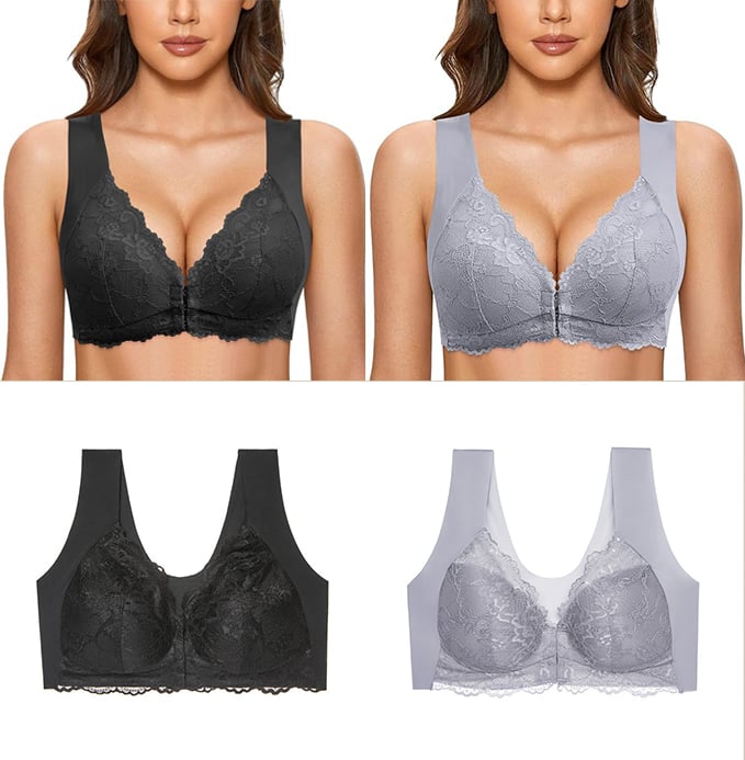 🔥Full Coverage Front, Closure Support Bra Comfort & Sleep Bra💖-13
