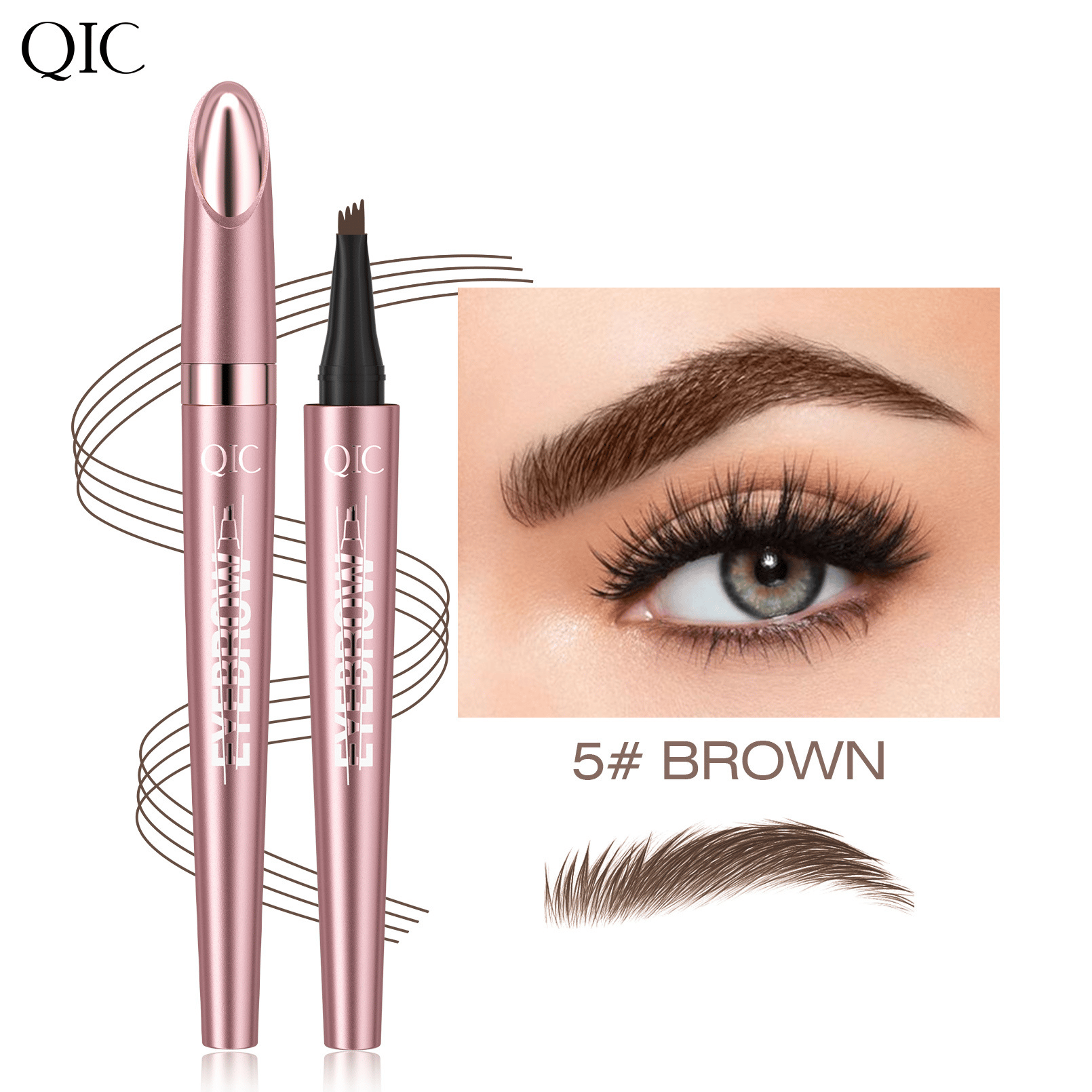 New Waterproof Micro-Fork Eyebrow Pencil, Long-Lasting Brow Pen for Natural Hair-Like Strokes-12