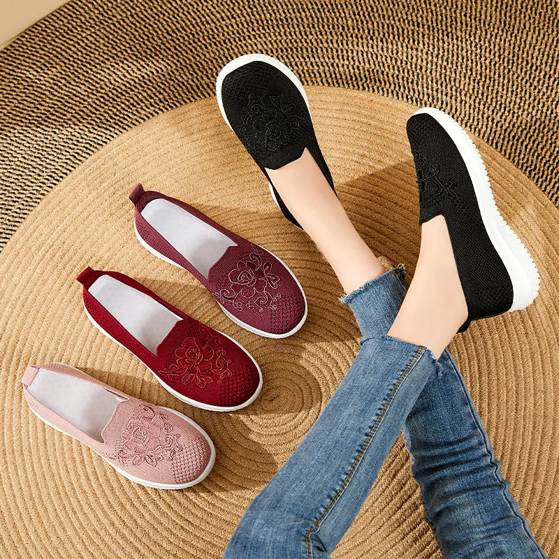 Nala | Women's Slip-On Sneaker with Floral Embroidery-3