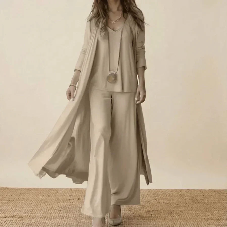 Raquel | Soft Three-Piece Set with Tunic and Wide-Leg Pants-1