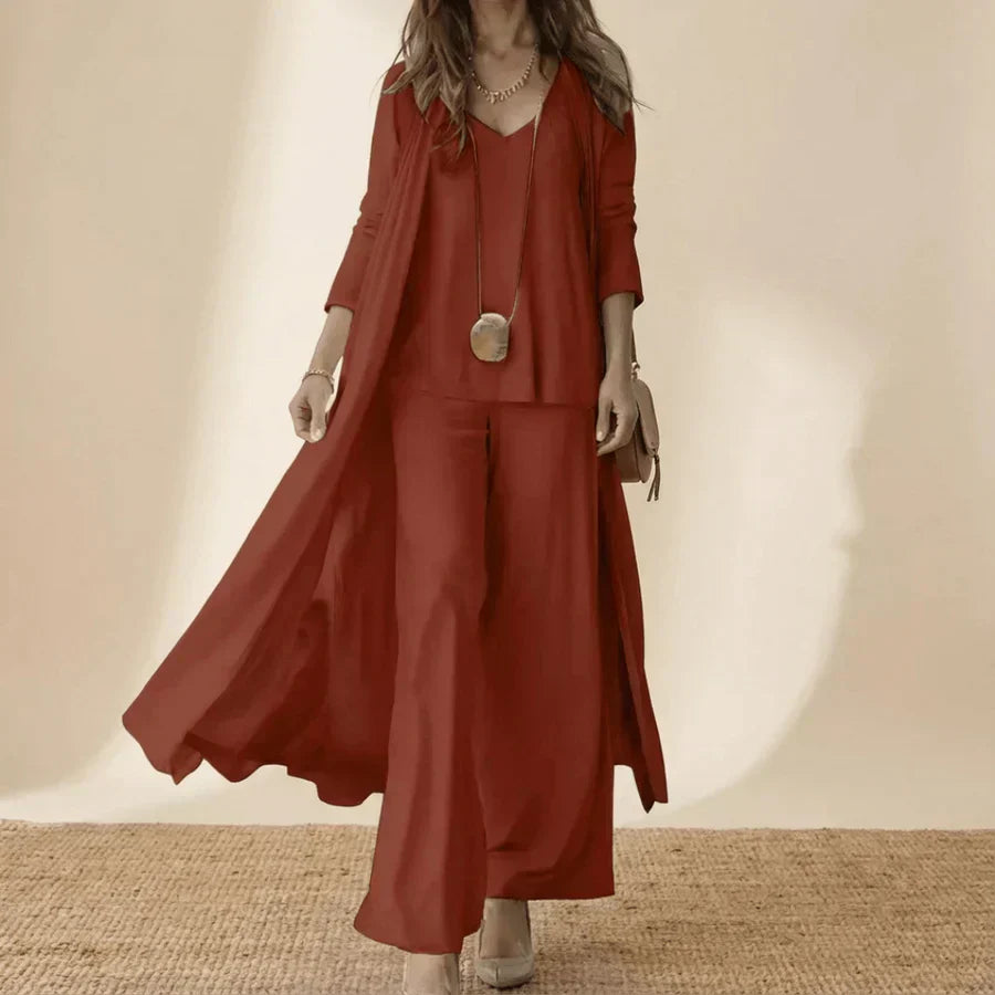 Raquel | Soft Three-Piece Set with Tunic and Wide-Leg Pants-3