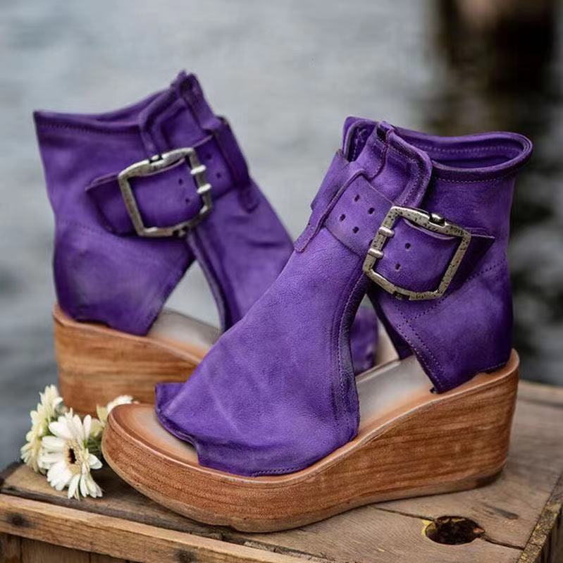 Elana | Stylish orthopedic boho wegde sandals-7
