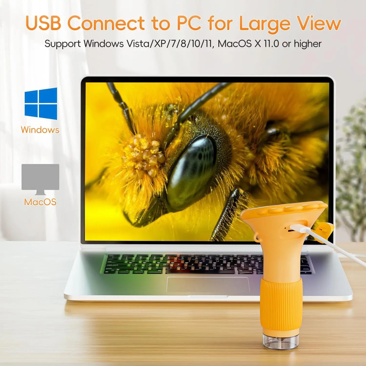 ASPOVEN Kids Microscope 1000X Handheld Digital Microscope HD Pocket Portable Mini USB Camera-9