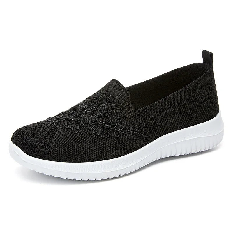 Nala | Women's Slip-On Sneaker with Floral Embroidery-4