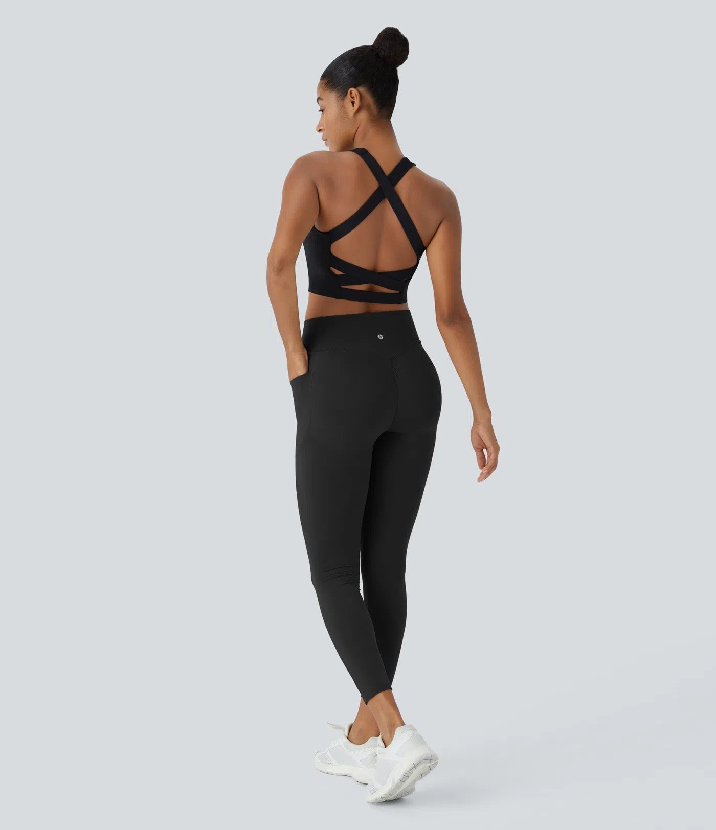 High Waisted Tummy Control Shaping Training Leggings-9