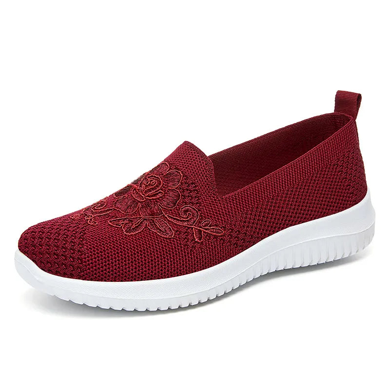 Nala | Women's Slip-On Sneaker with Floral Embroidery-5