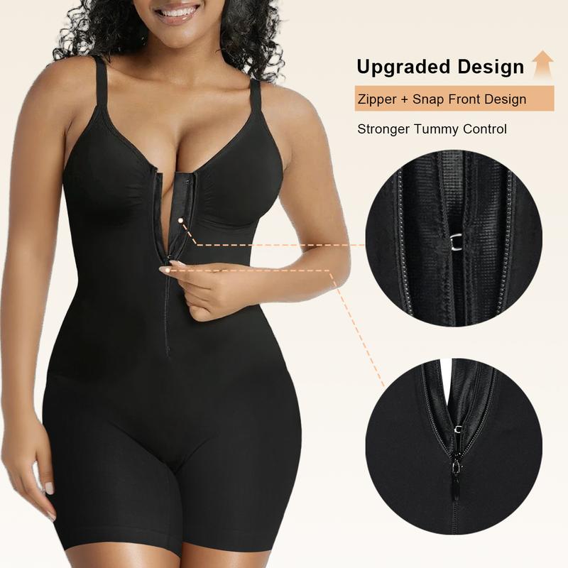 Women's Tummy Control Zip Bodysuit-5