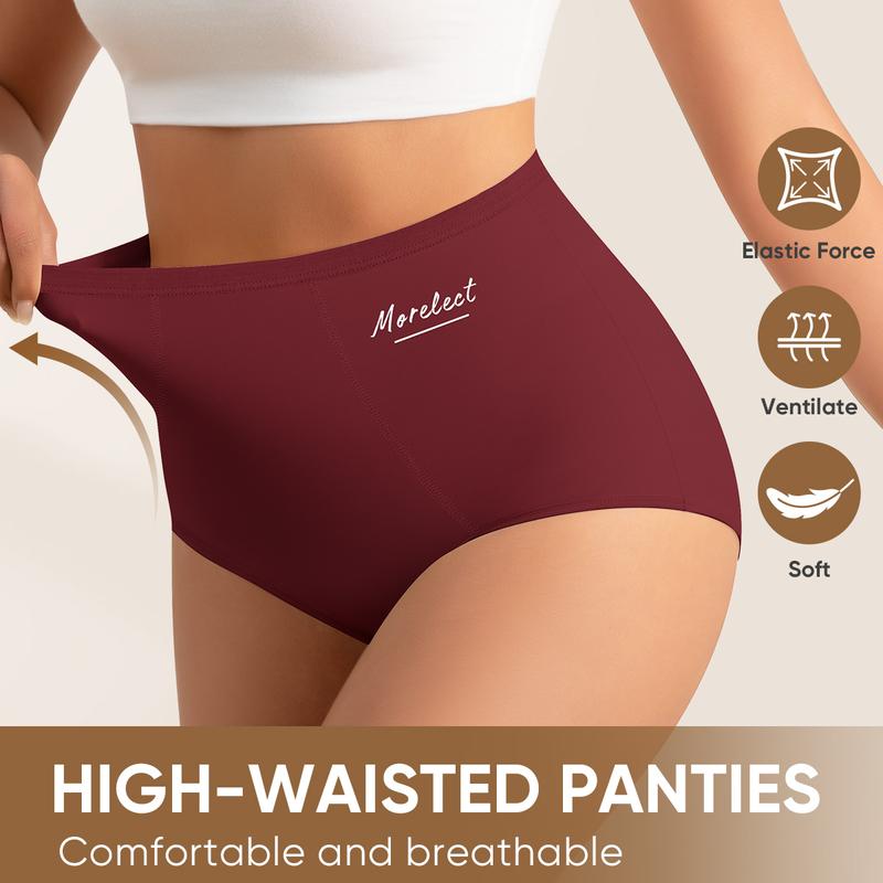 Women's High-Waisted Underwear, Breathable & Comfortable Panties（6/12）-1