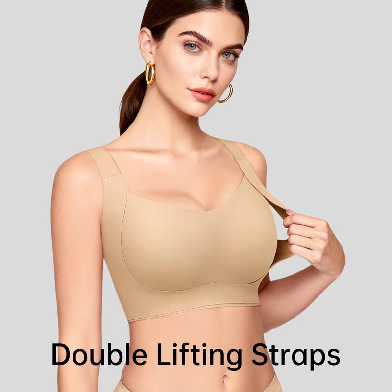 Women Wireless Push Up Jelly Bra Supportive Seamless Bras-3