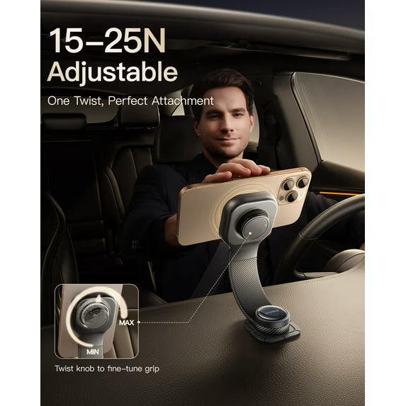 Baseus Magnetic Car Mount for Dashboard & Windshield, Custom 15-25N MagSafe Phone Holder with Bendable Titanium Arm, Compatible with iPhone 13-17 & All Smartphones-7