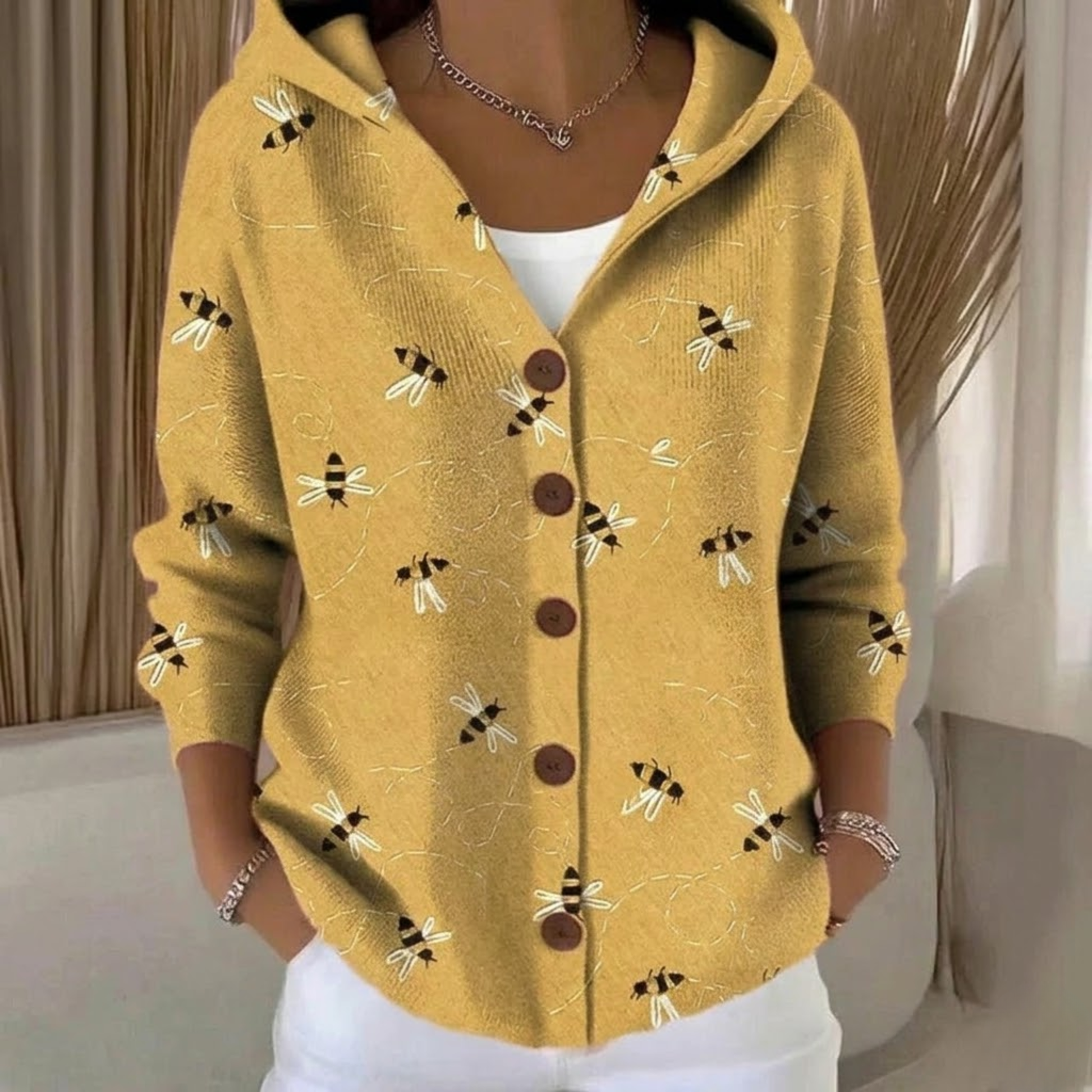 Dorotea | Long Artistic and Cosy Cardigan-2