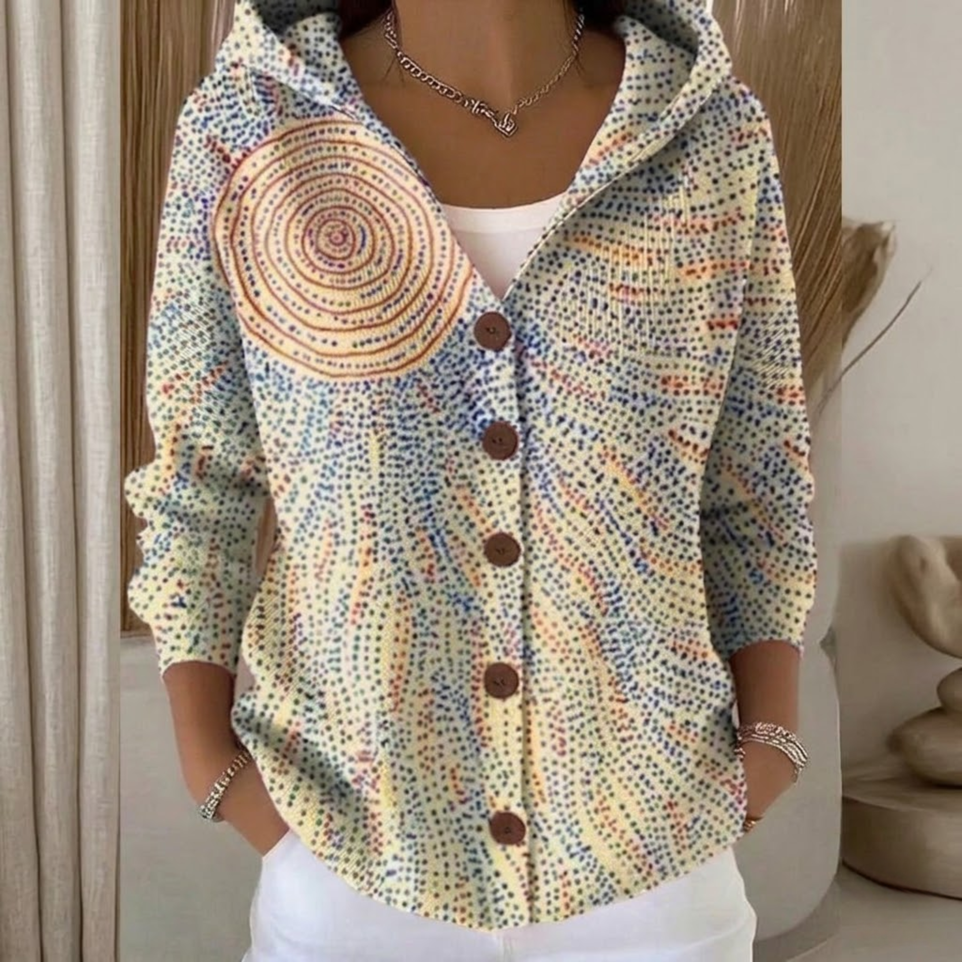 Dorotea | Long Artistic and Cosy Cardigan-6